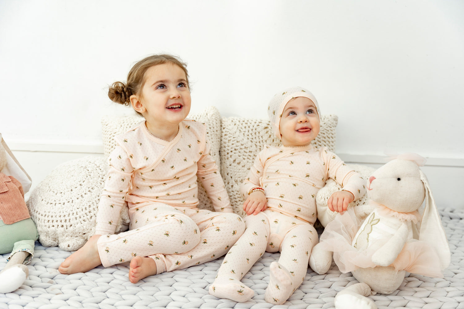 Floral Print Pointelle 2Pc Set