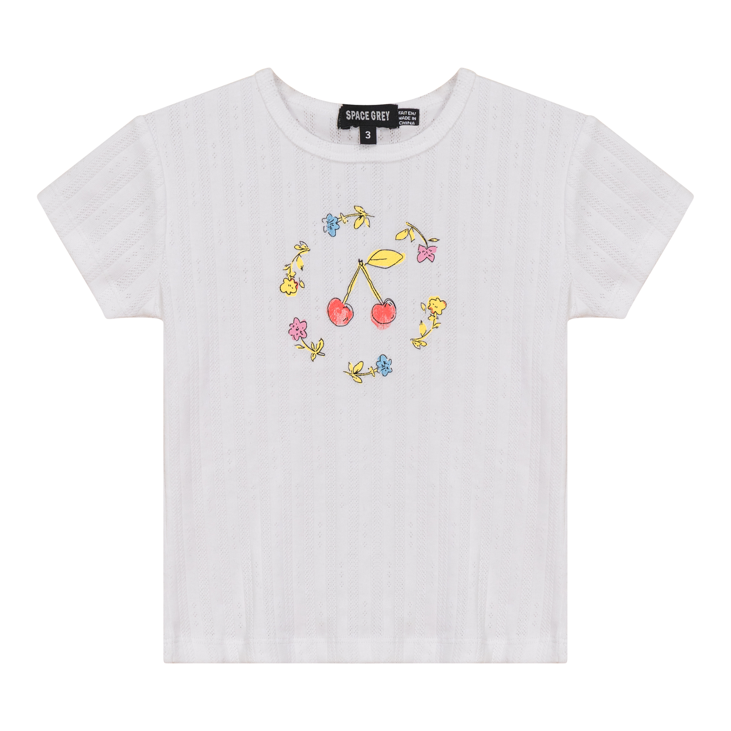 Pointelle Ribbed T-Shirt