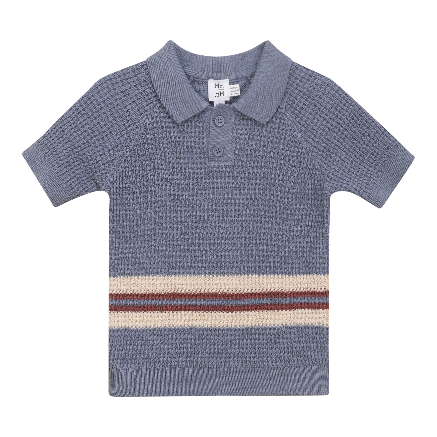 Waffle Knit Striped Sweater