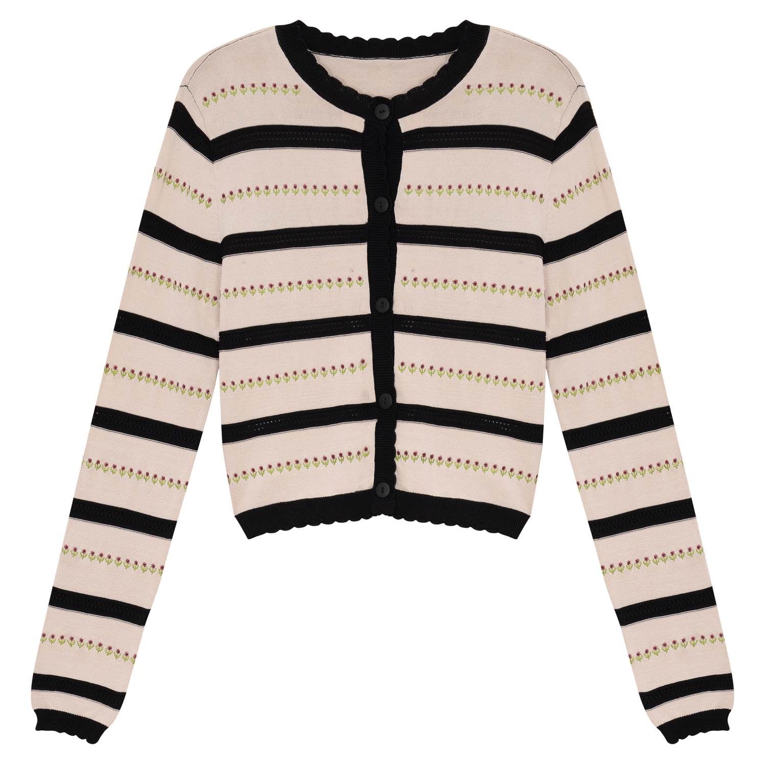 Knit Embroidered Cardigan