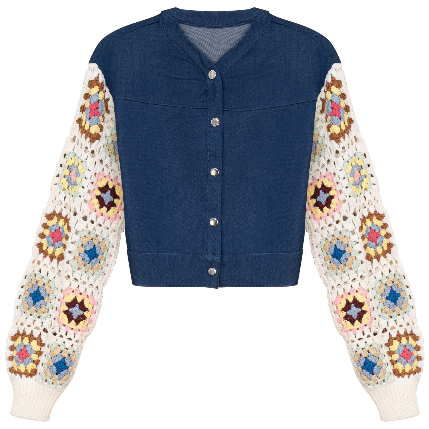 Denim Crochet Jacket