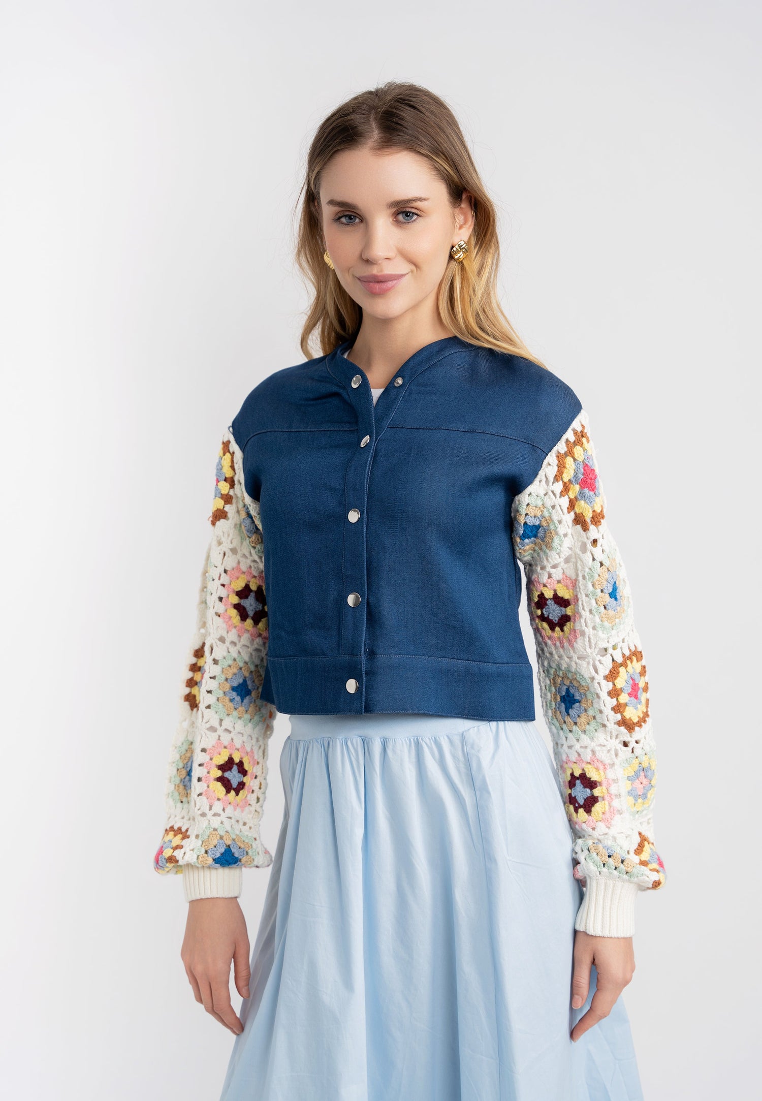Denim Crochet Jacket