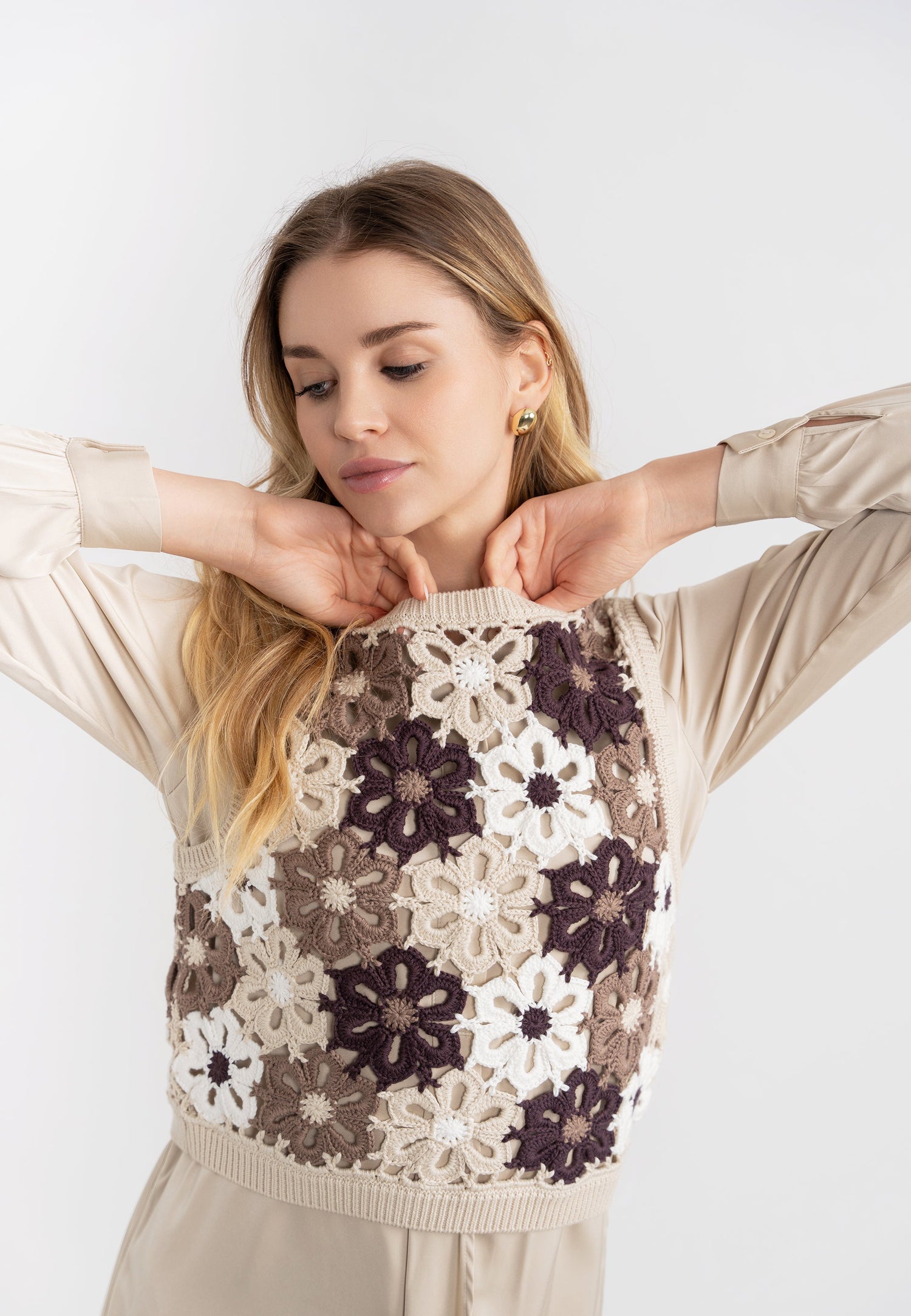 Midi Satin Shirt Dress