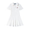 Cable Knit Polo Dress in White