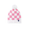 Pink Checker Baby Knit Beanie