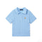 Cable Knit Polo Sweater in Baby Blue