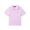 Cable Knit Polo Sweater in Lilac