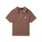 Cable Knit Polo Sweater in Mocha
