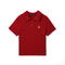 Cable Knit Polo Sweater in Red Xmas