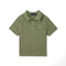 Cable Knit Polo Sweater in Sage Green