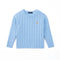 Classic Cable Knit Baby Sweater in Baby Blue
