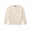 Classic Cable Knit Baby Sweater in Cream
