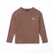 Classic Cable Knit Baby Sweater in Mocha