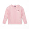 Classic Cable Knit Baby Sweater in Pink