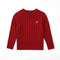 Classic Cable Knit Baby Sweater in Red Xmas