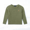 Classic Cable Knit Baby Sweater in Sage Green