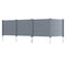Set of 2 48 x 38 Inch Air Conditioner Fence 2 Panels with Metal Ground Stakes-Gray