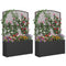 Set of 2 58 Inch Raised Garden Bed with Trellis and Wicker Planter Box