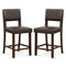 2 Piece Bar Chair Set with Hollowed Back and Rubber Wood Legs