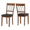 Set of 2 Dining Chair Fabric/Faux Leather Upholstered with Padded Seat