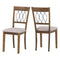 Set of 2 Dining Chair Fabric/Faux Leather Upholstered with Padded Seat