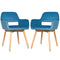 Set of 2 Modern Accent Armchairs