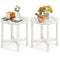 Set of 2 18 Inch Round Weather-Resistant Adirondack Side Tables