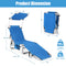 Set of 2 Portable Reclining Chair with 5 Adjustable Positions