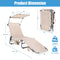 Set of 2 Portable Reclining Chair with 5 Adjustable Positions