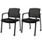 Set of 2 Stackable Rolling Office Chairs with Mesh Backrest