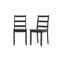 Set of 2 Wood Dining Chairs with Solid Rubber Wood Legs