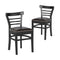 Set of 2 Wooden Dining Chair with Rubber Wood Legs for Restaurant