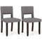 Set of 2 Wooden Dining Chair with Acacia Wood Frame Padded Seat and Back