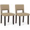Set of 2 Wooden Dining Chair with Acacia Wood Frame Padded Seat and Back