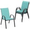4 Pieces Stackable Patio Dining Chairs Set with Armrest