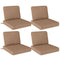 Set of 4 Outdoor Patio Cushion Set with Removable Covers