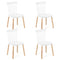 Set of 4 Windsor Dining Chairs with Spindle Backs and Curved Seats