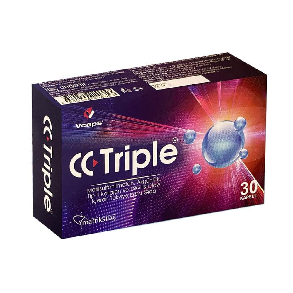 CC Triple 30 KapsŸl - Joint Health Supplement with Collagen, MSM, and Boswellia Extract