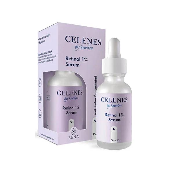 Celenes Rena: Potent Retinol %1 Serum - Reduce Wrinkles, Acne, & Boost Skin Elasticity for Youthful Radiance - Anti-Aging Skin Care