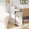Small Bathroom Storage Cabinet 4-Tier with Slide Out Drawers on Casters