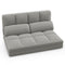 Floor Sofa Bed with 6 Positions Adjustable Backrest Skin-friendly Velvet Cover