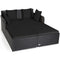 Spacious Outdoor Rattan Daybed with Upholstered Cushions and Pillows