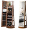 Standing Jewelry Cabinet with Adjustable LED Lights