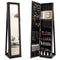 Standing Lockable Jewelry Storage Organizer with Full-Length Mirror