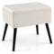 Velvet Storage Ottoman with Solid Wood Legs for Living Room Bedroom
