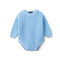Classic Chunky Knit Baby Romper in Baby Blue