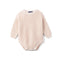Classic Chunky Knit Baby Romper in Beige