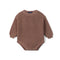 Classic Chunky Knit Baby Romper in Mocha