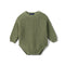 Classic Chunky Knit Baby Romper in Sage Green