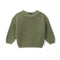 Classic Knit Baby Sweater in Sage Green